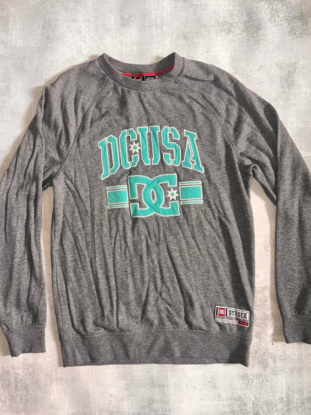 DC Gray & Teal Logo Sweater - Men's Crewneck